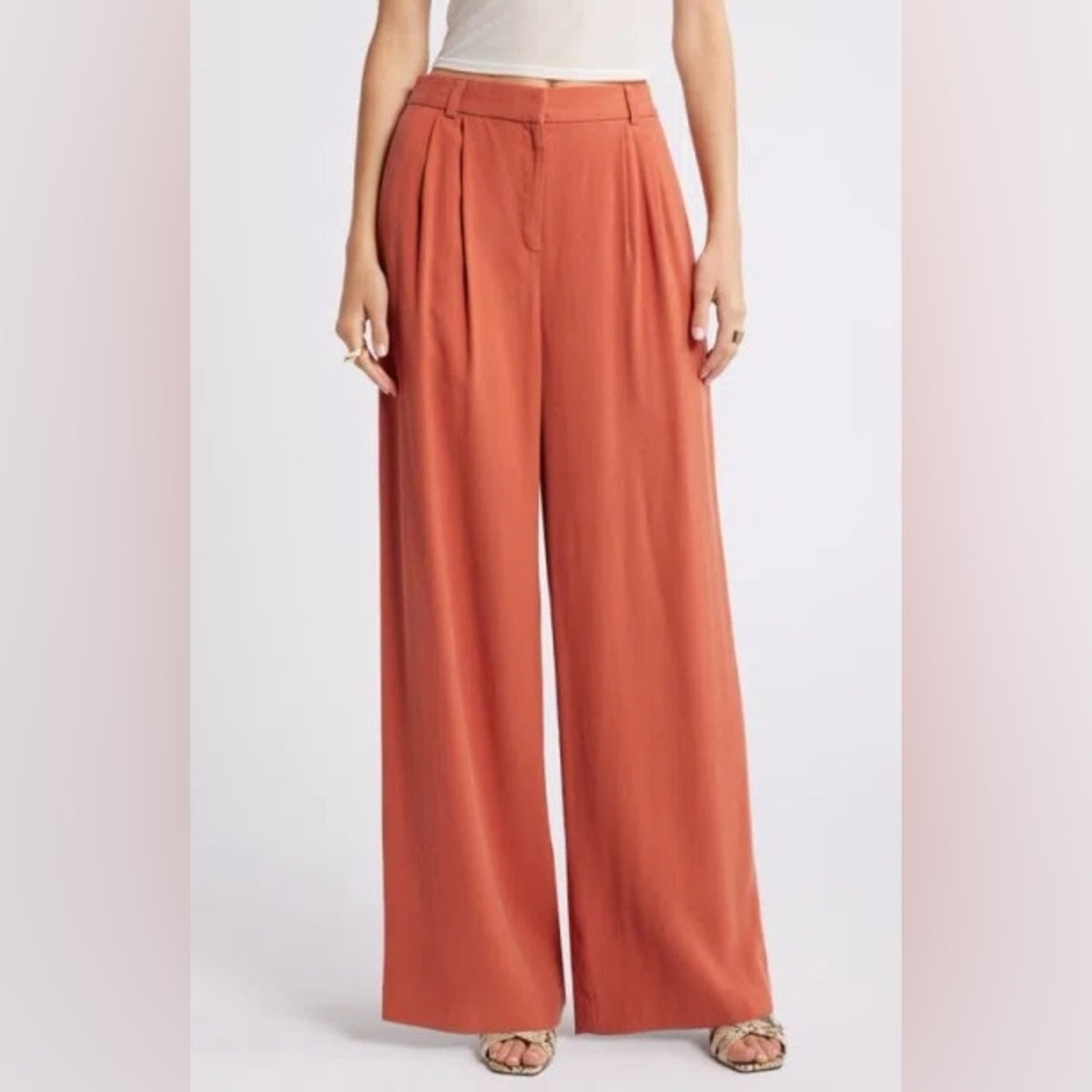High Waist Wide Leg Trousers